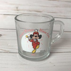 Vintage 1955 Disney Mickey Mouse Club Glass Mug